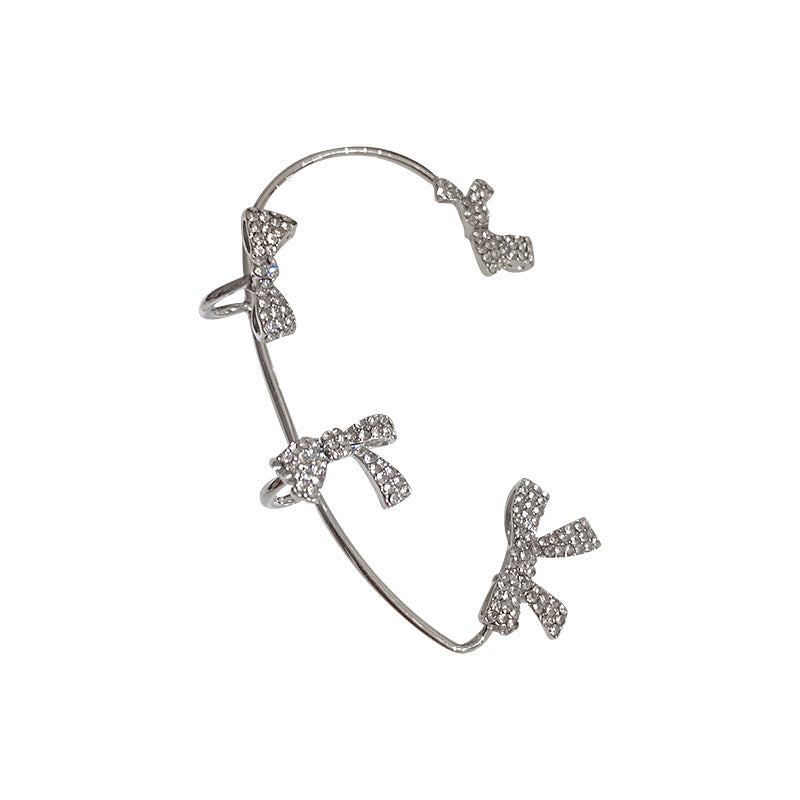 All-match Diamond Bow Earrings