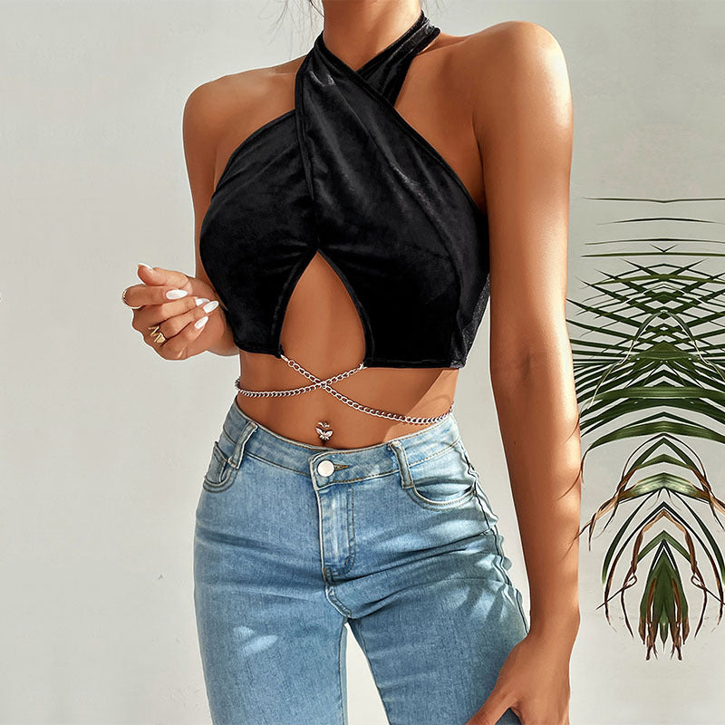 Sexy Chain Halter Tank Top