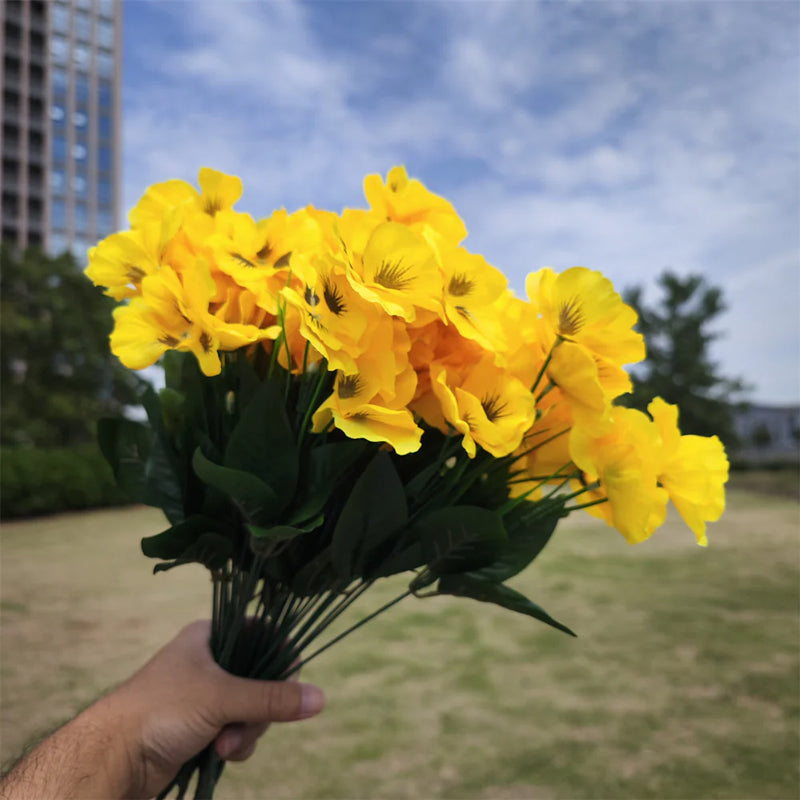 Outdoor Artificial Pansy Flowers