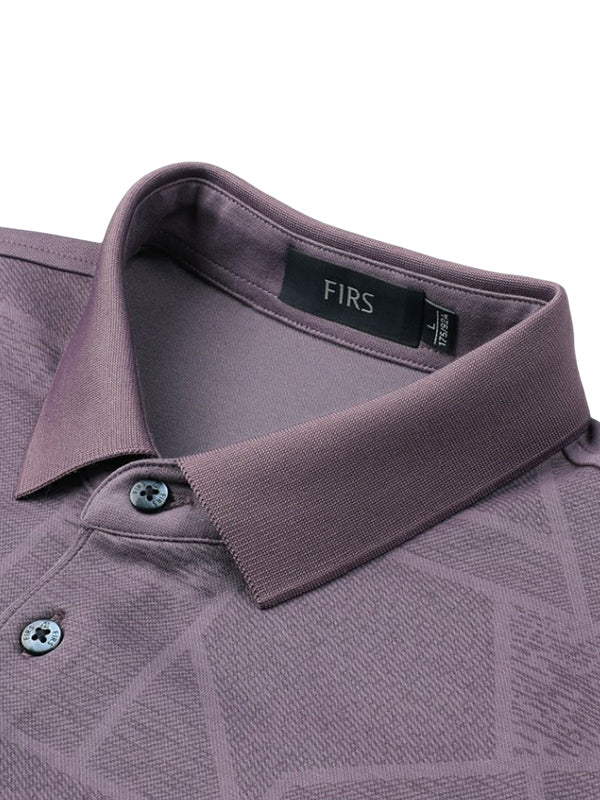 Men's Long Sleeve Business Comfort Lapel Polo Shirt