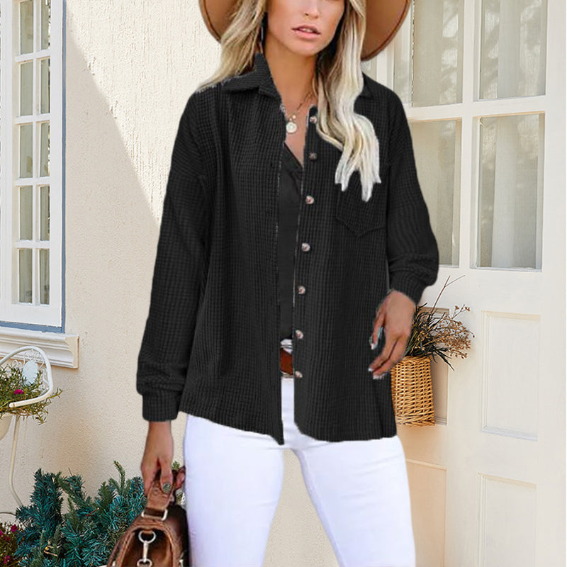 Corncloth Button Long Sleeve Cardigan