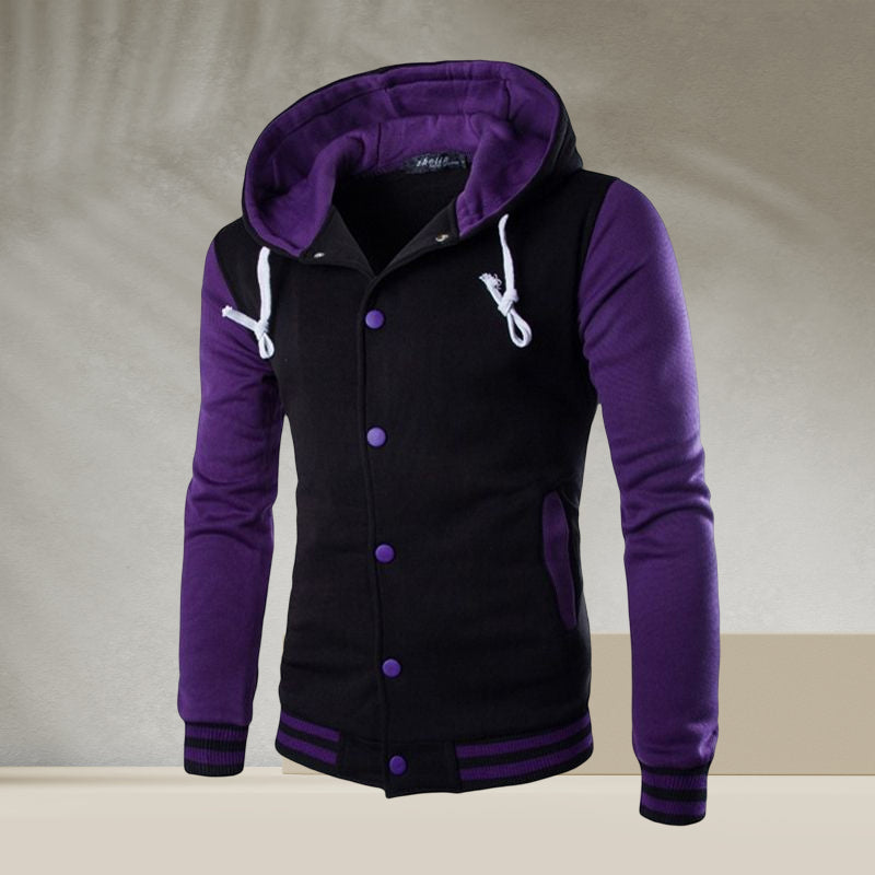 Men's Hooded Baseball Jacket