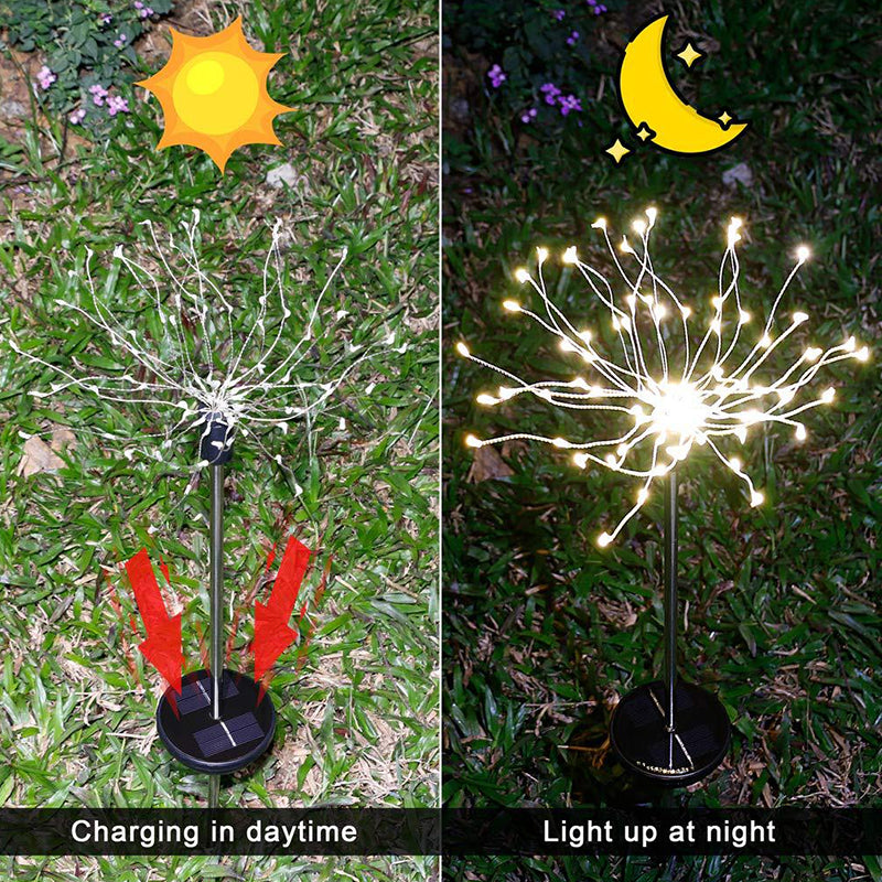 Waterproof  Solar Garden Fireworks Lamp