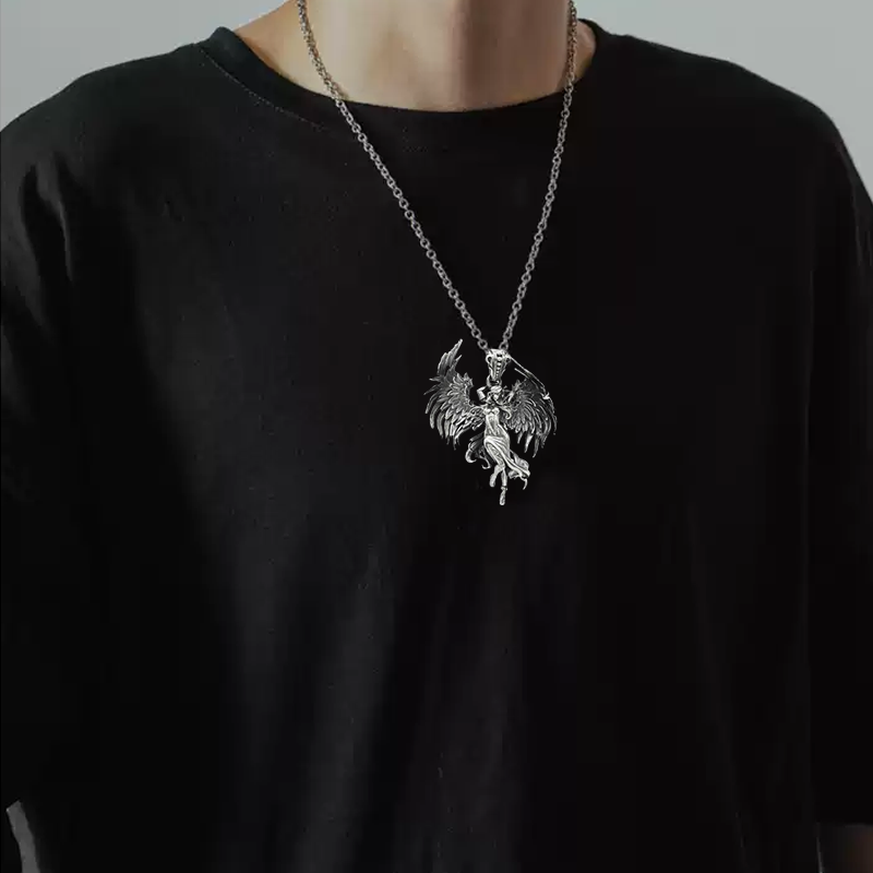 Evil Angel Pendant Necklace