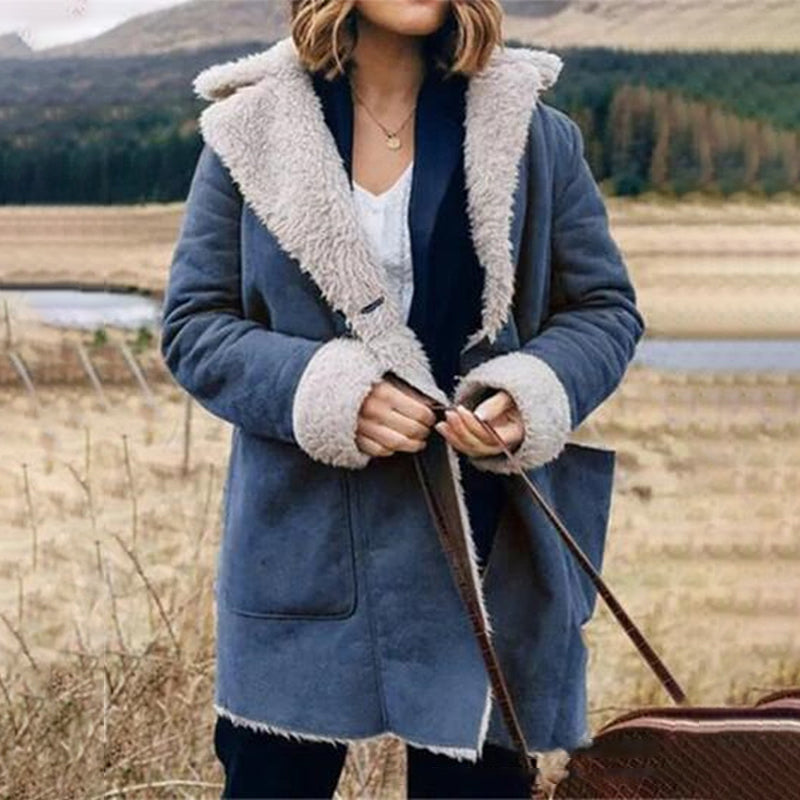 Lapel Thick Plush Jacket