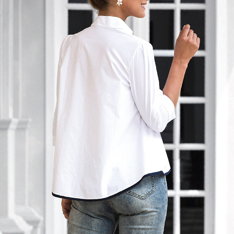 Fashion Casual Mid Sleeve Babydoll Shirt