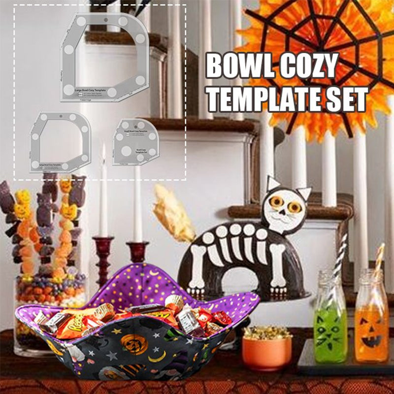 Halloween Candy Bowl Cozy Template Cutting Ruler Set