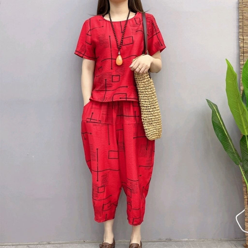 Printed Fashion Two Piece Set