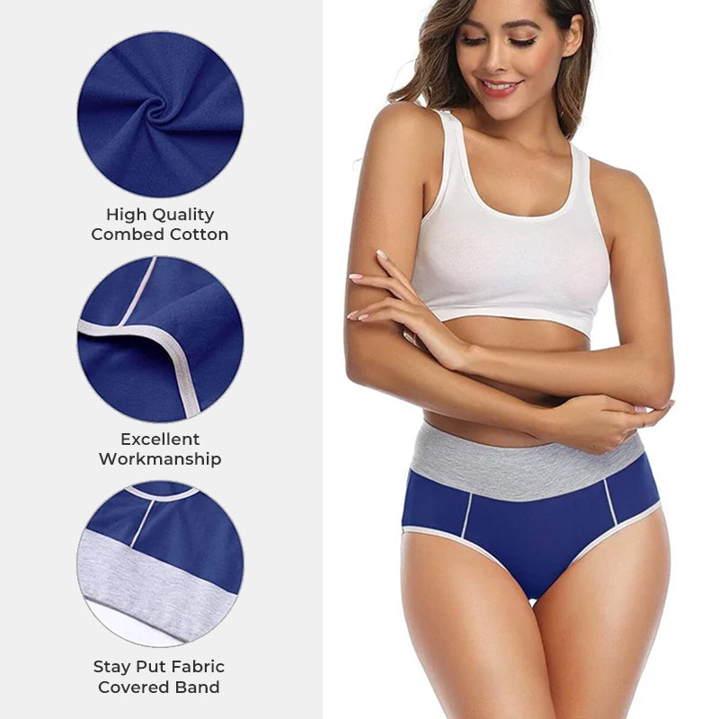 New Plus Size High Waisted Cotton Panties