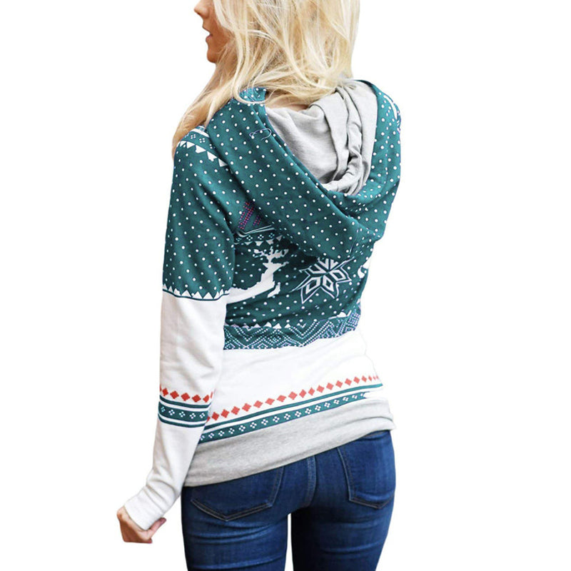 Christmas Print Pocket Sweatshirt