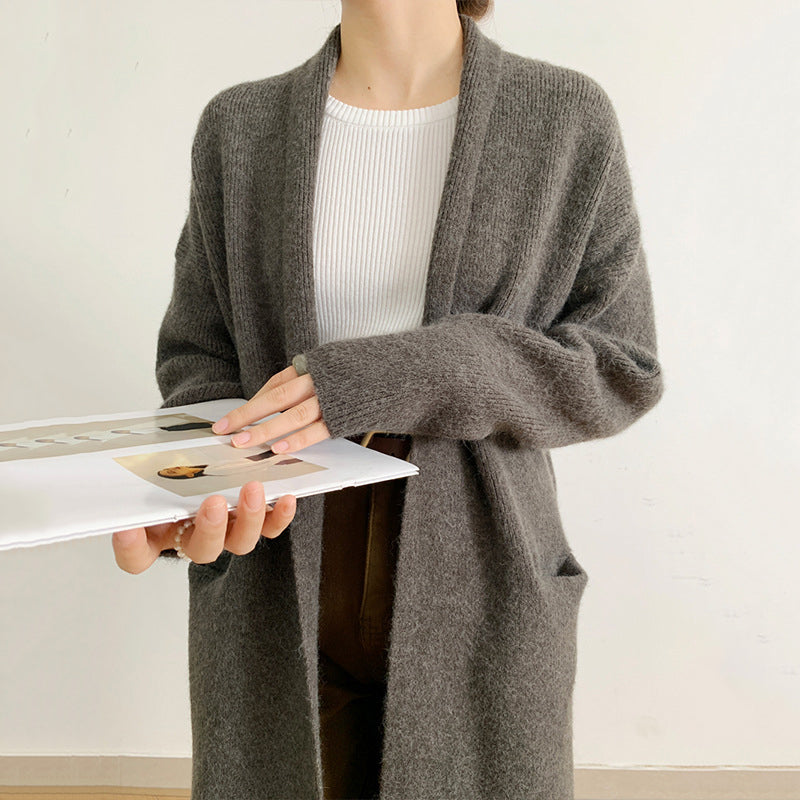 Slouchy Long Pure Wool Cardigan