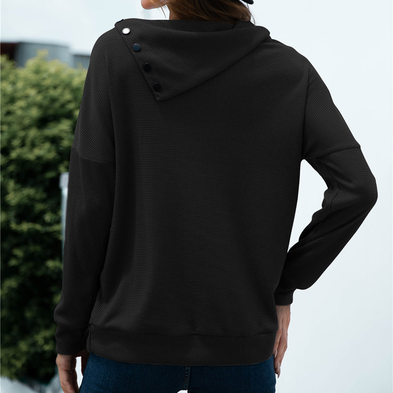 Side Lapel Pullover Knit Top