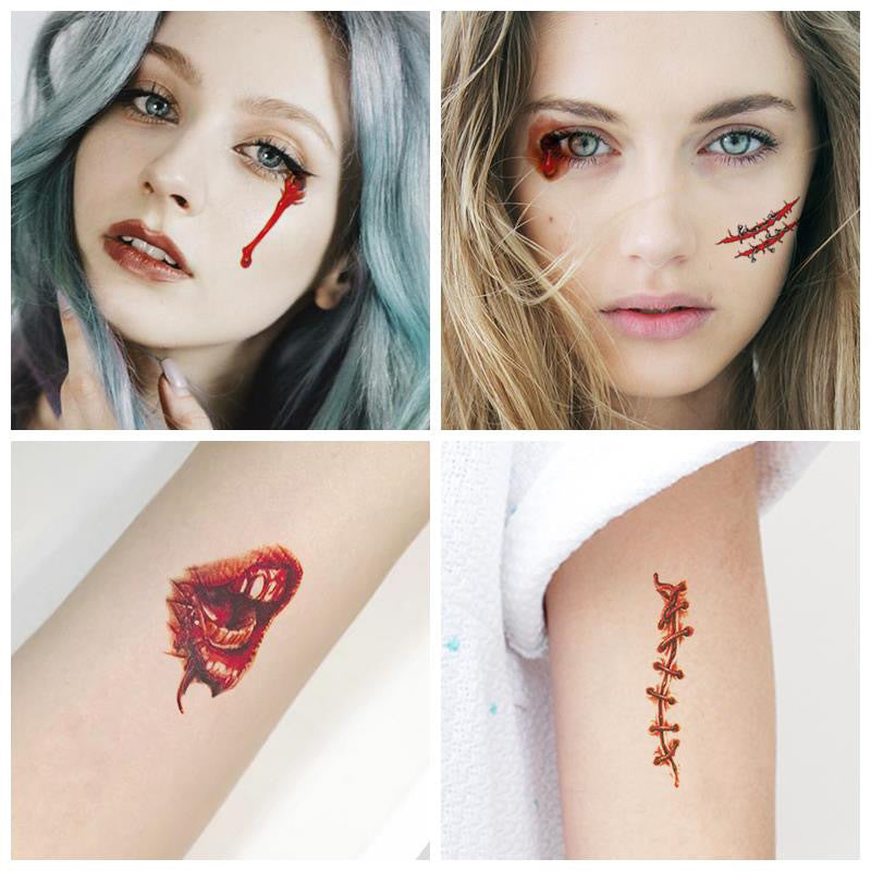 Halloween Scar Tattoo Sticker