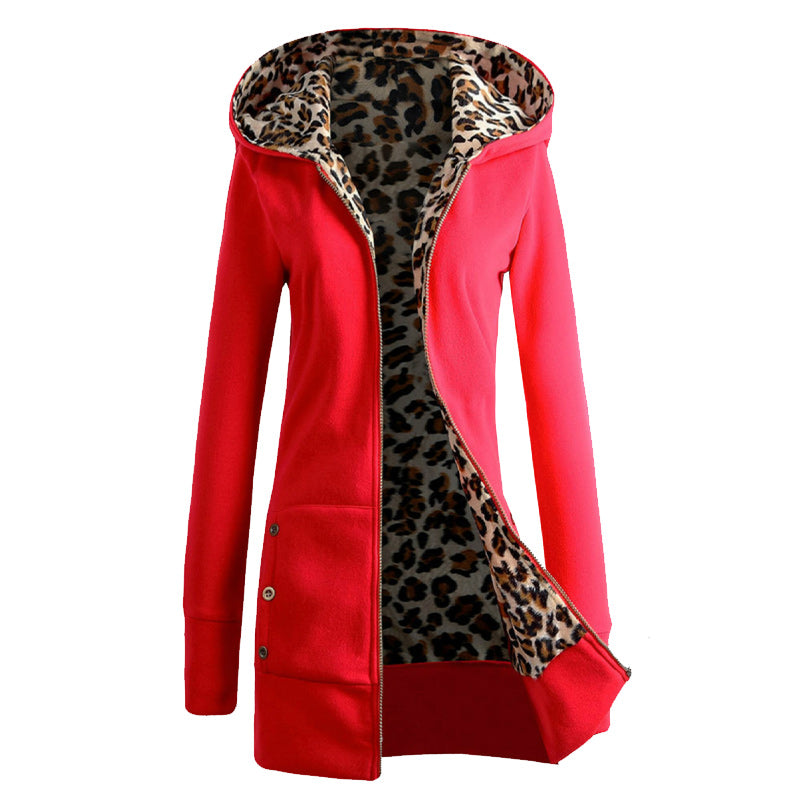 Thickened Leopard Print Coat