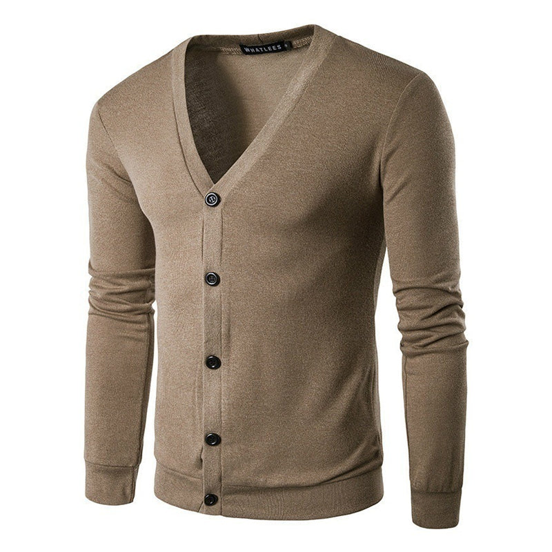 V-Neck Button-Up Cardigan Sweater