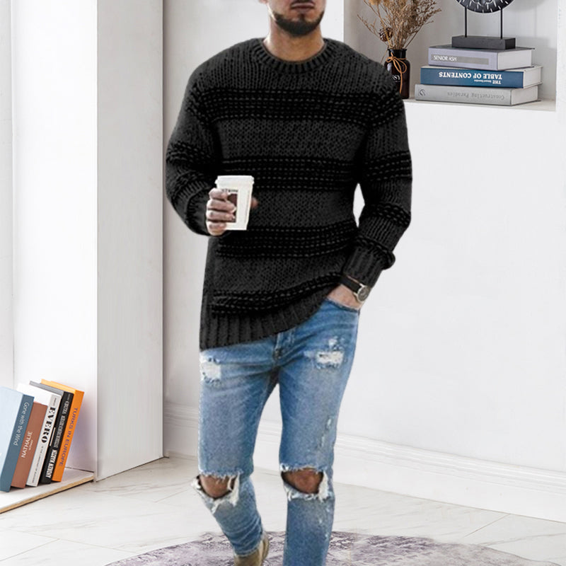 Men's Striped Crewneck Sweater