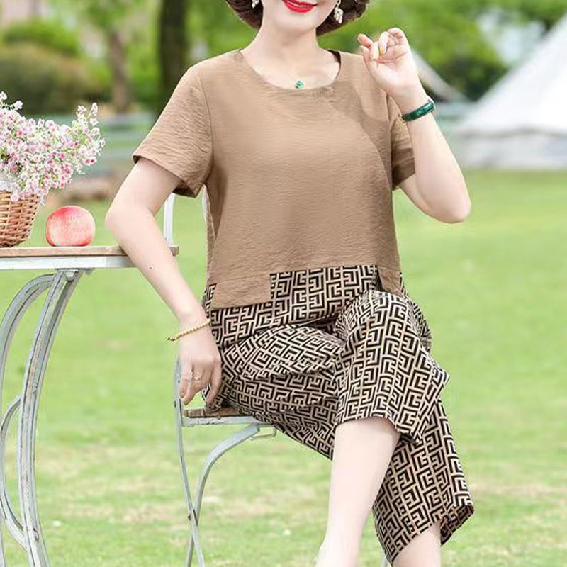 Summer New Casual Stitching Suit