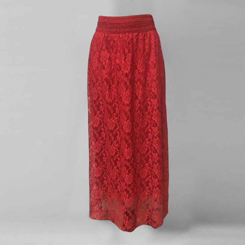 Slim High Waist Lace Skirt