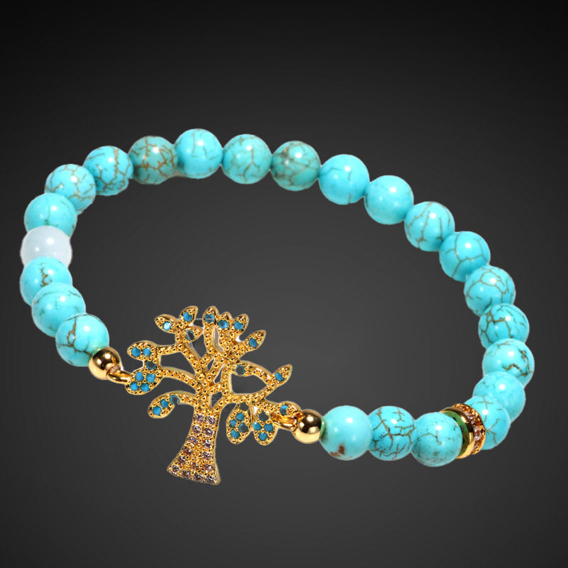 Turquoise Life of Tree Healing Bracelet