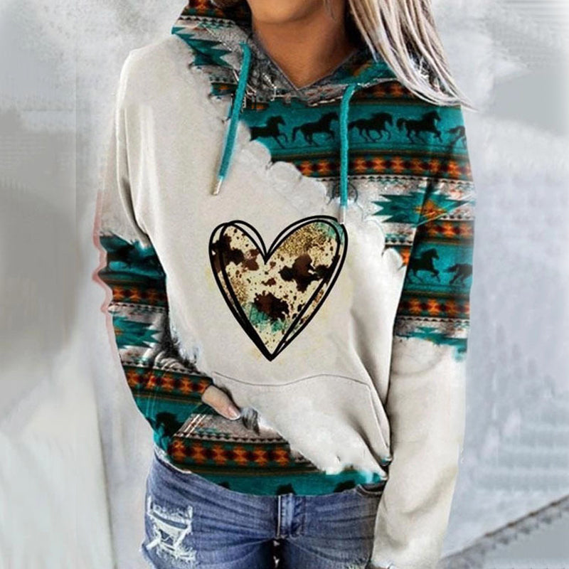 Ethnic Print Sweatershirt
