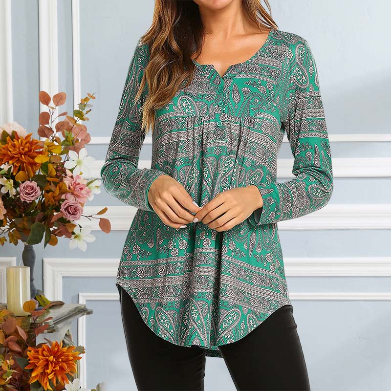 Printed Loose Long Sleeve T-Shirt