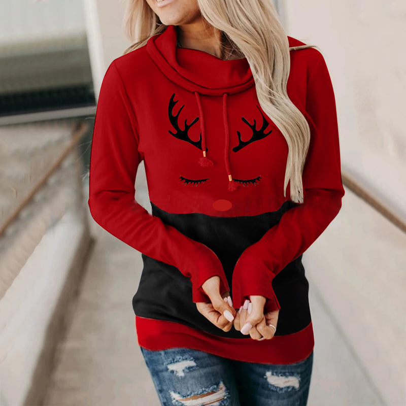Christmas Patchwork Long Sleeve Sweatshirt