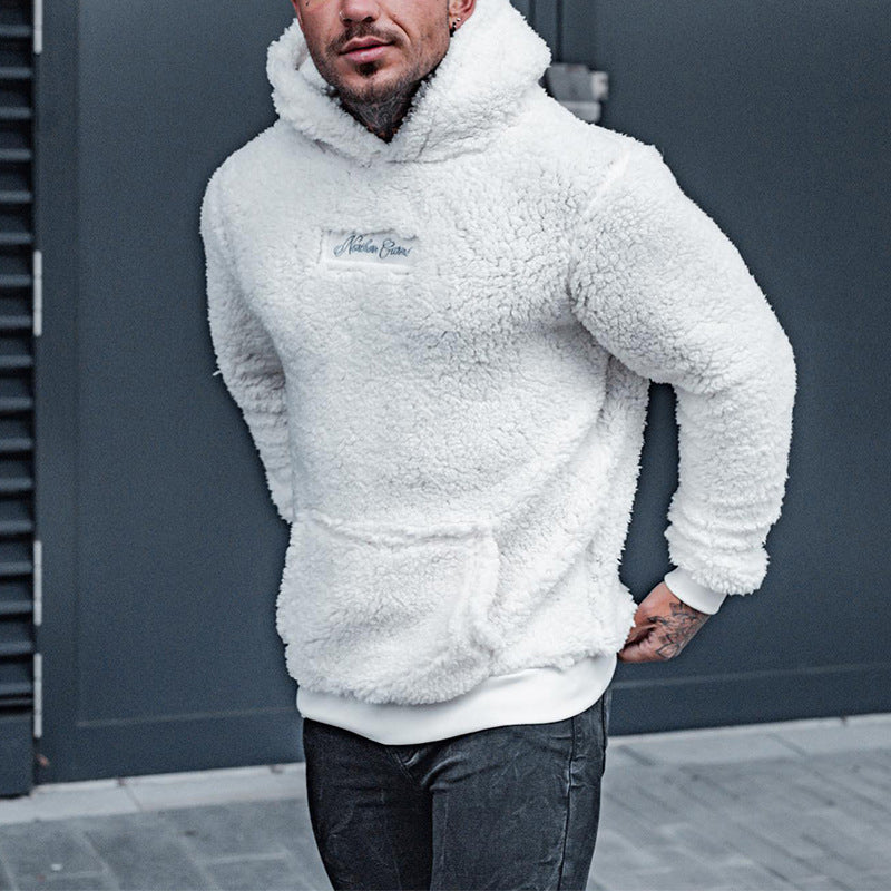 Men's Plush Hooded Sweatshirt