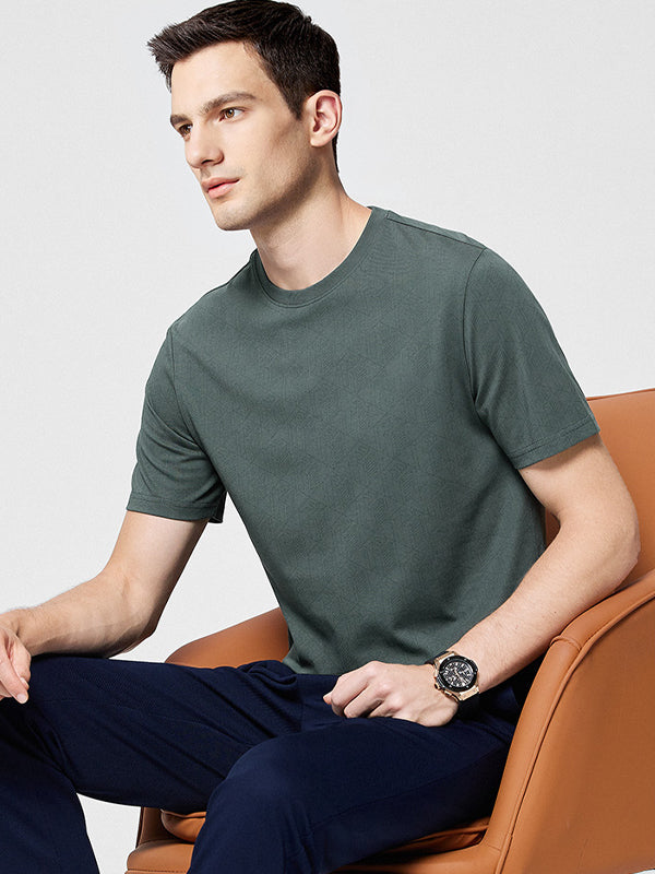 Dark Print Casual Short Sleeve