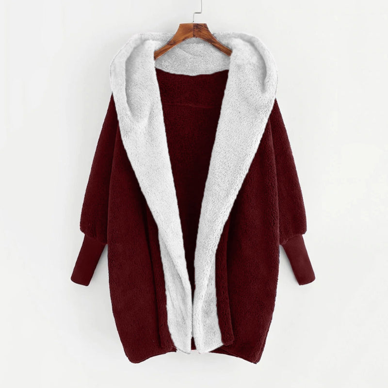 Hooded Loose Fleece Coat