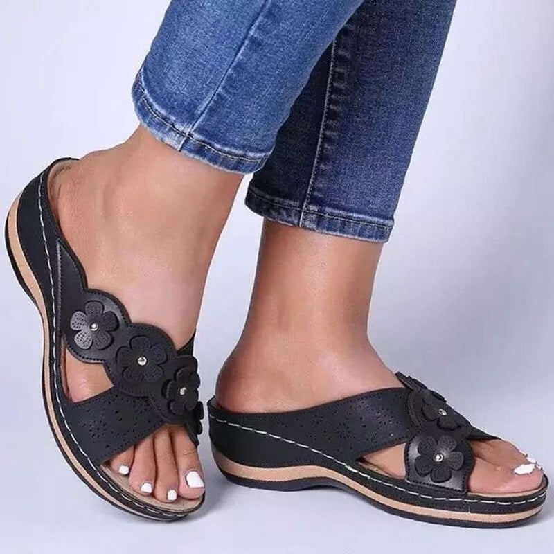 Platform Flower Sandals