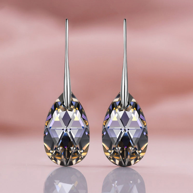 Black Aurora Borealis Drop Earrings