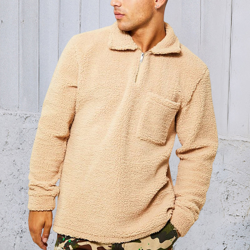 Mens Fuzzy Sherpa Pullover