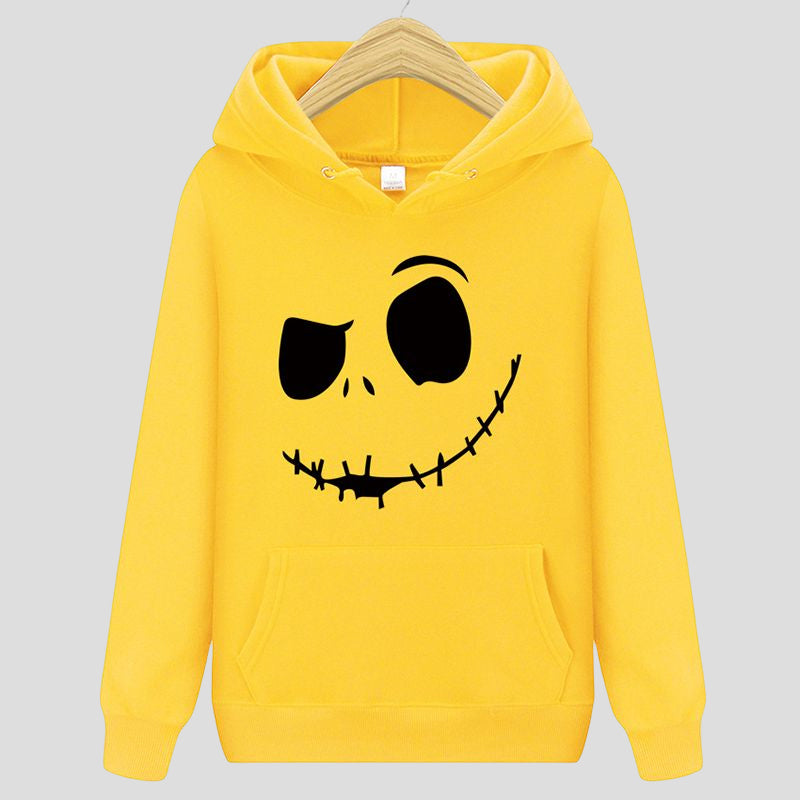 Men's Halloween Smiley Print Hoodie