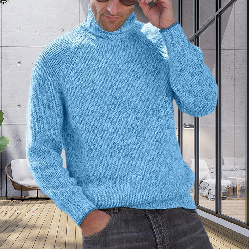Melange Cashmere Turtleneck Sweater