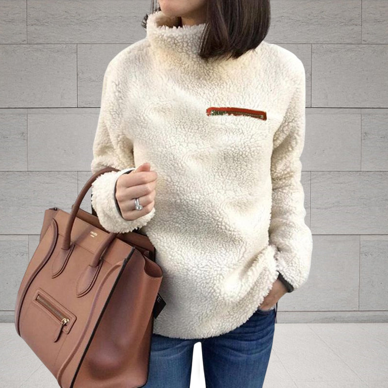 Zip Turtleneck Thermal Sweater