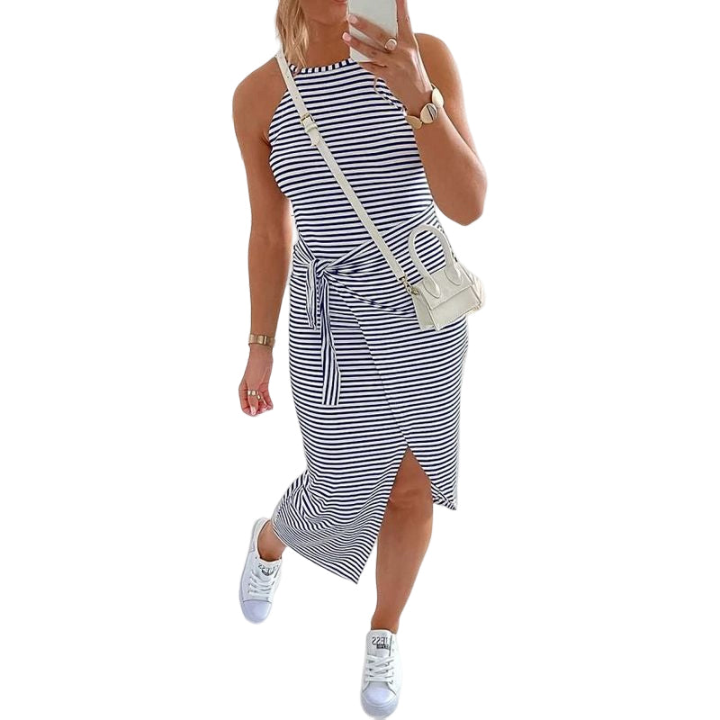 Striped Halter Dress