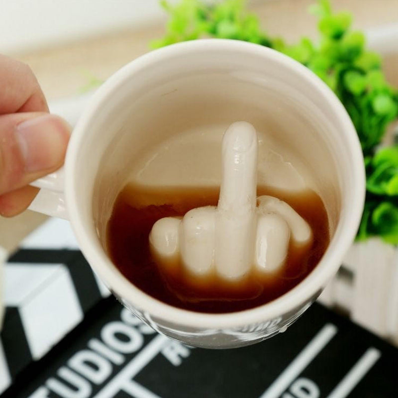 Personalised ceramic long finger cup