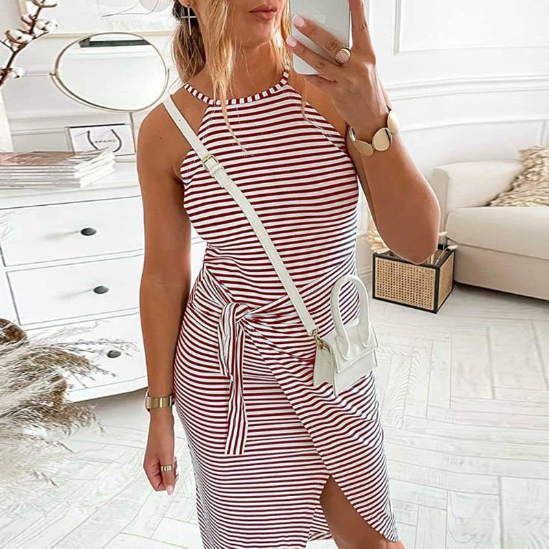 Striped Halter Dress