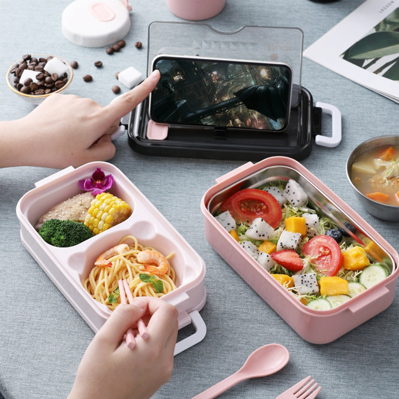 Portable Three Stackable Lunch Box