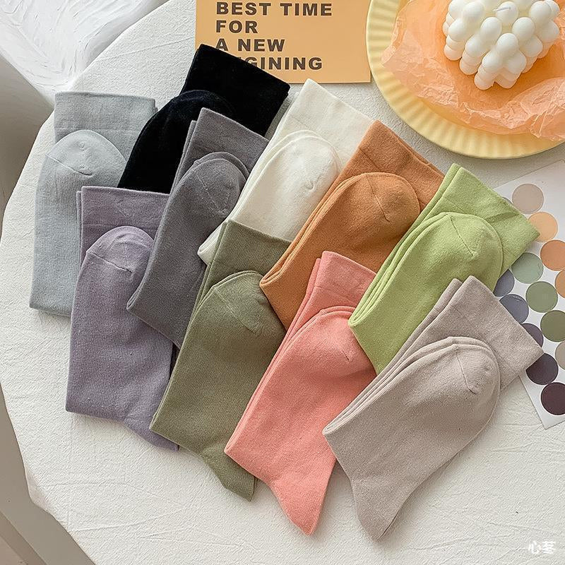 Girls' Solid Color Socks