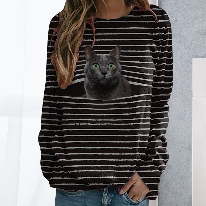 Cat Striped T-Shirt