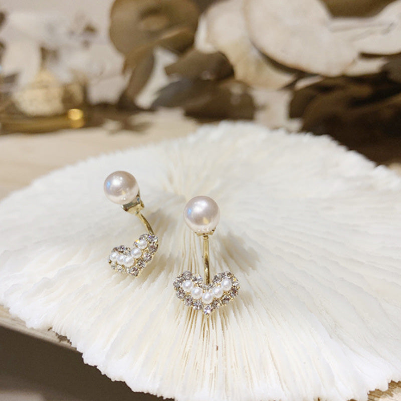 Pearl Love Stud Earrings