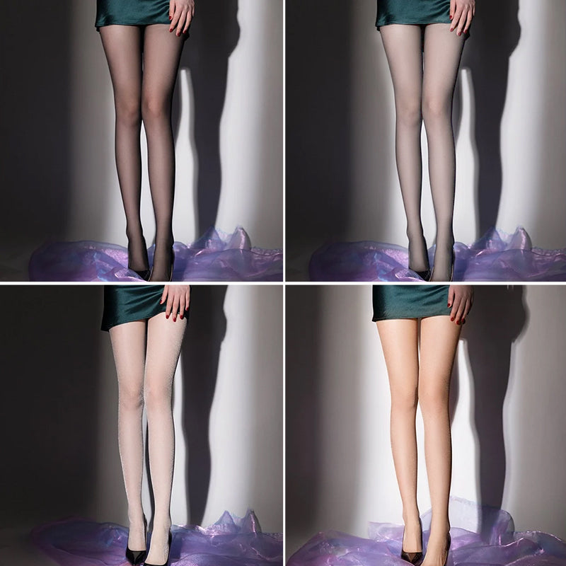 Pearlescent Silk Stockings Sexy Nylon Pantyhose