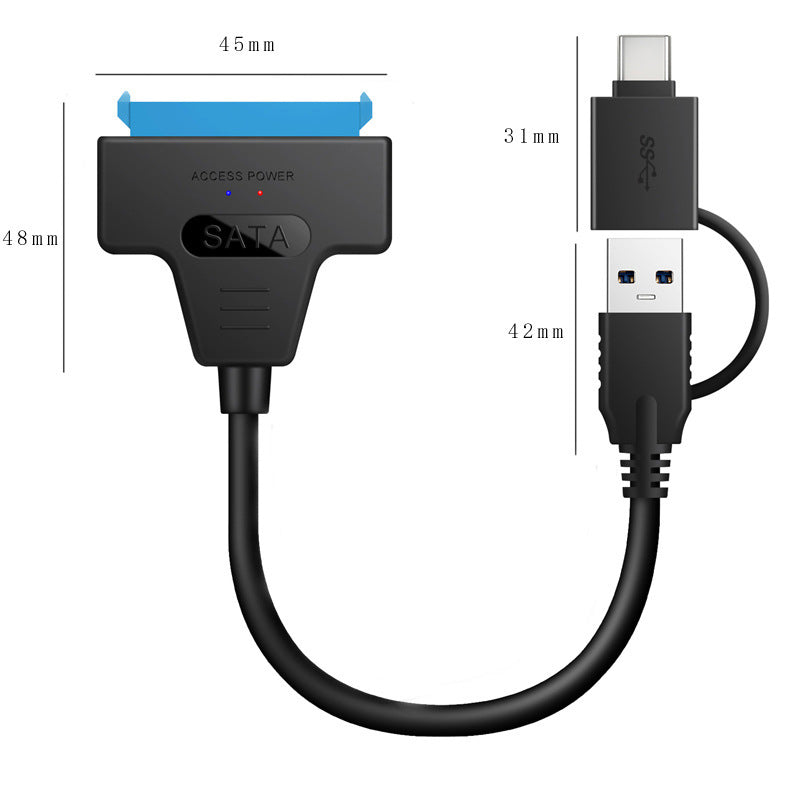 USB/USB-C To SATA 2.5" Hard Drive Adapter