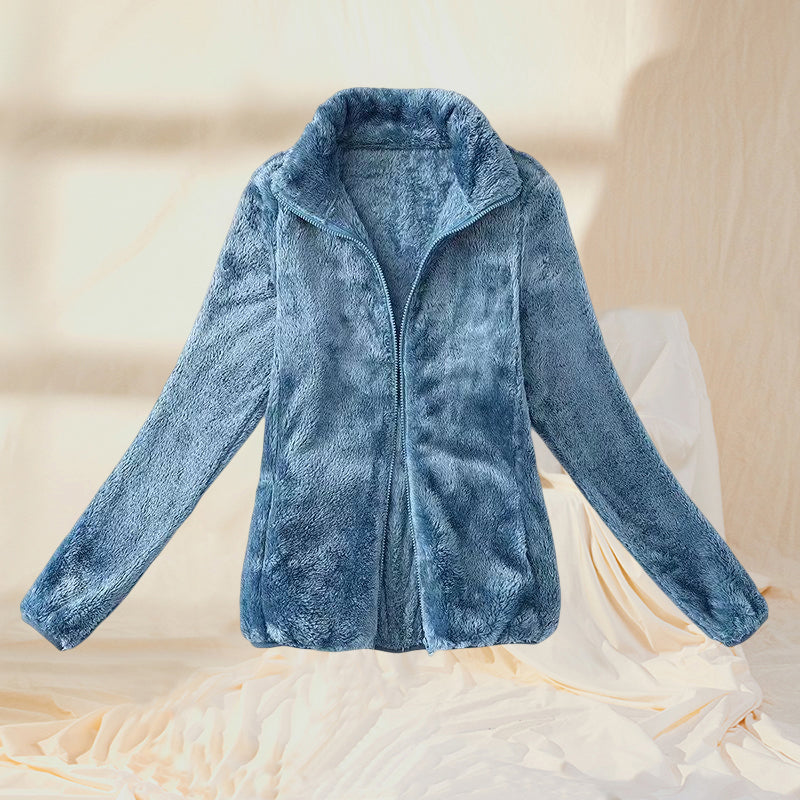 Coral Fleece Stand Collar Jacket