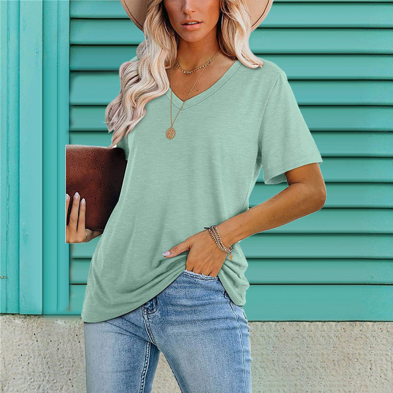Multicolor V-Neck T-Shirt
