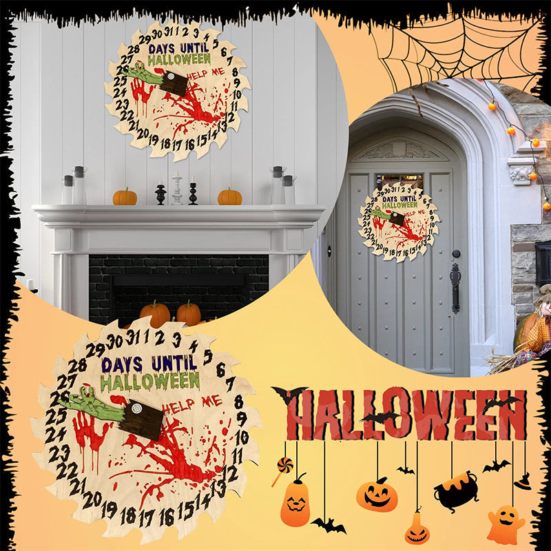 Halloween Countdown Wooden Decoration