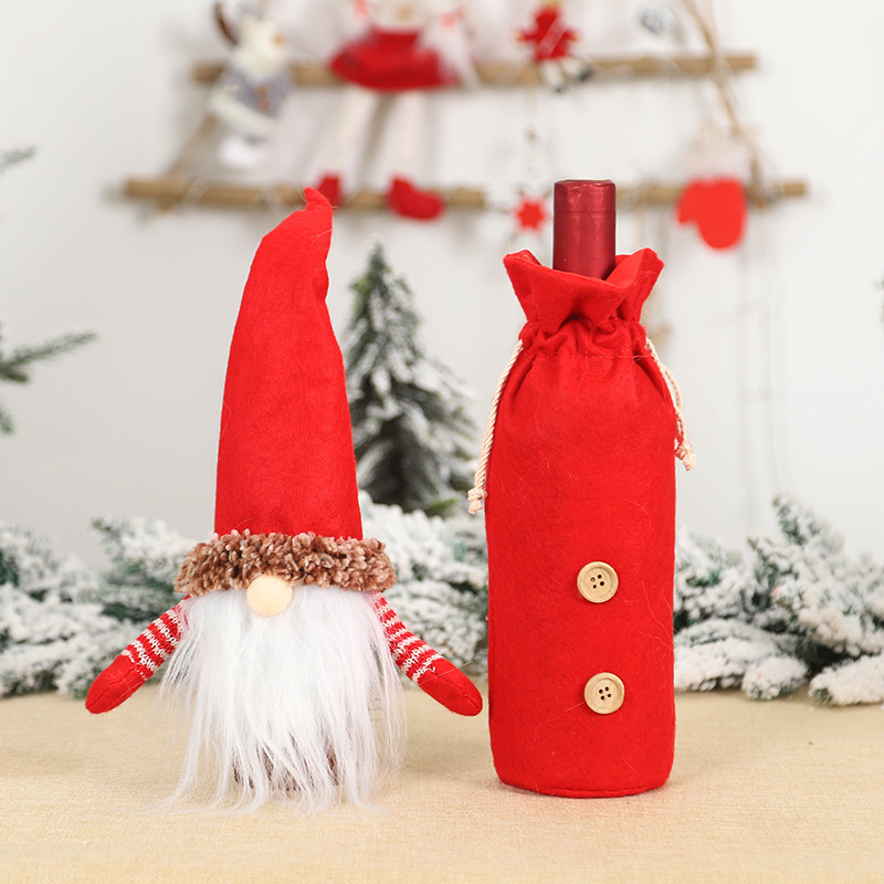 Christmas Wine Bottle Lid Bag
