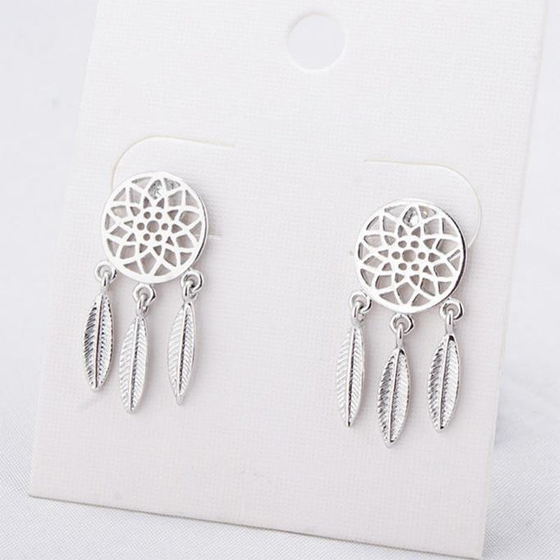 Dreamcatcher Crystal Charm Earrings