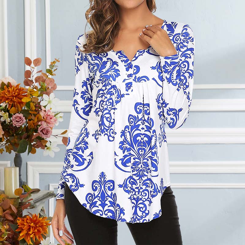 Women's Autumn Printed Long Sleeve T-Shirt